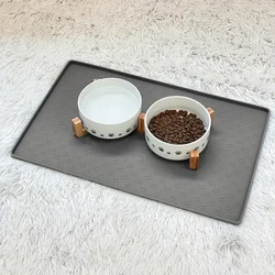 Pet placemat for cats and dogs silicone large lock edge leak-proof non-slip waterproof and spill-proof cleaning supplies