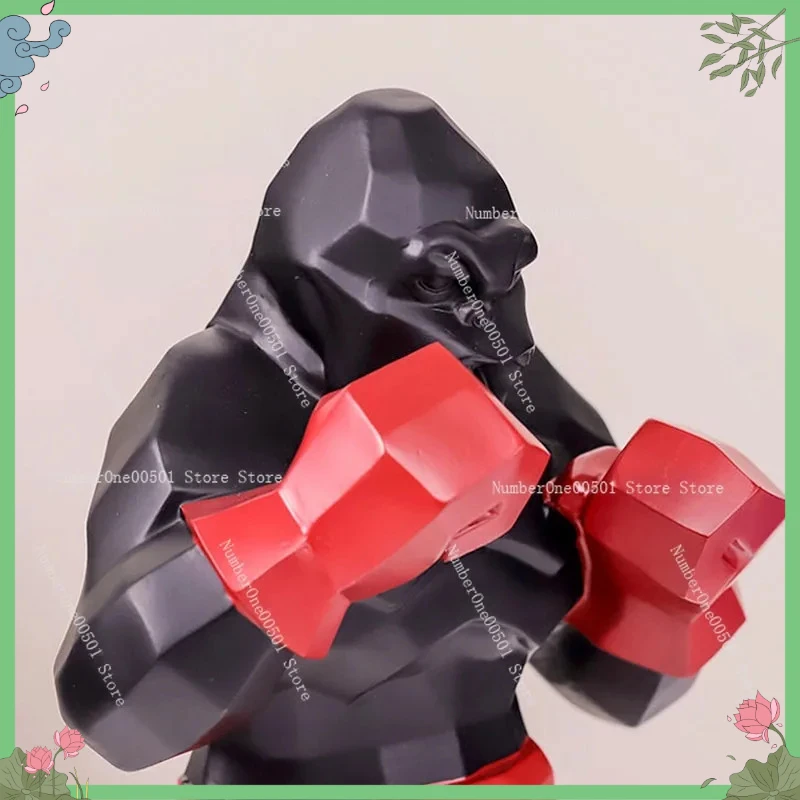 

Abstract Geometric Gorilla Sculpture Modern Home Decor Desk Art Piece Designer Animal Statue