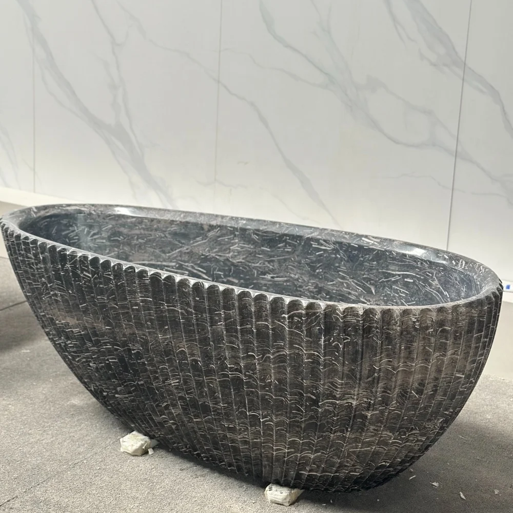 #￥Wholesale Natural Marble Adult Bathtubs & Whirlpool Pools Indoor Freestanding Bath Tub for Bathroom Hotel Villa Supermarket