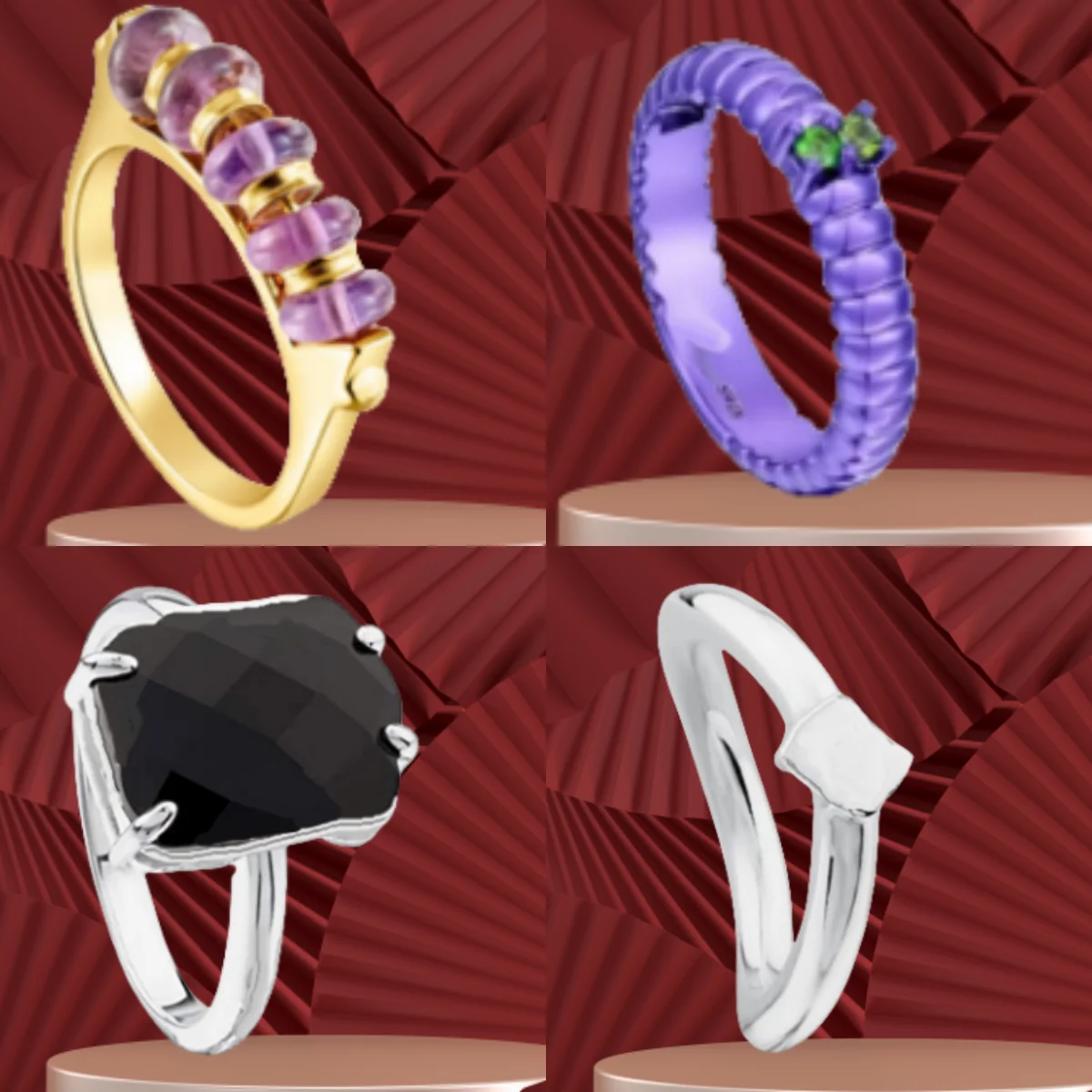 

Stone crafts popular in summer Spanish original jewelry 925 silver black zircon jewelry texture high-end girls exquisite gift