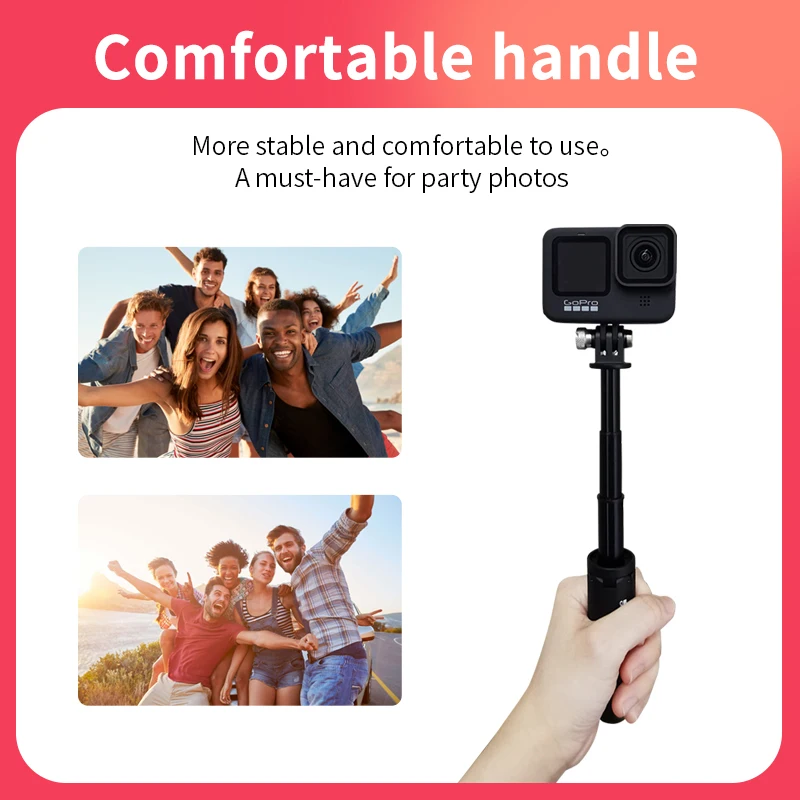 GoPro Shorty Mini pole for Go Pro Hero 12 11 10 9Black Session Action Camera Vlog Tripod Foldable Monopod Original Accessory