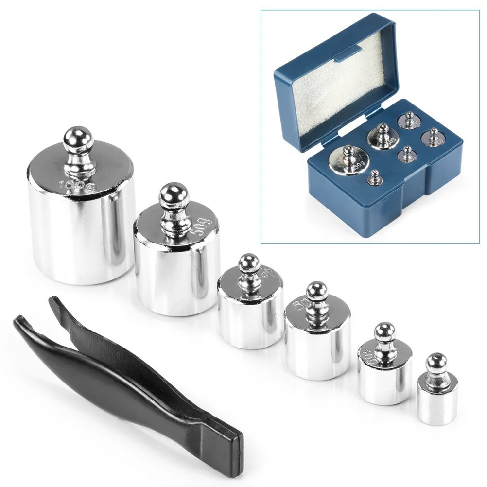 

6Pcs Precision Steel Scale Weight Kit Calibration Set Laboratory Balance Weights Scale Calibration Accuracy Balance Weight