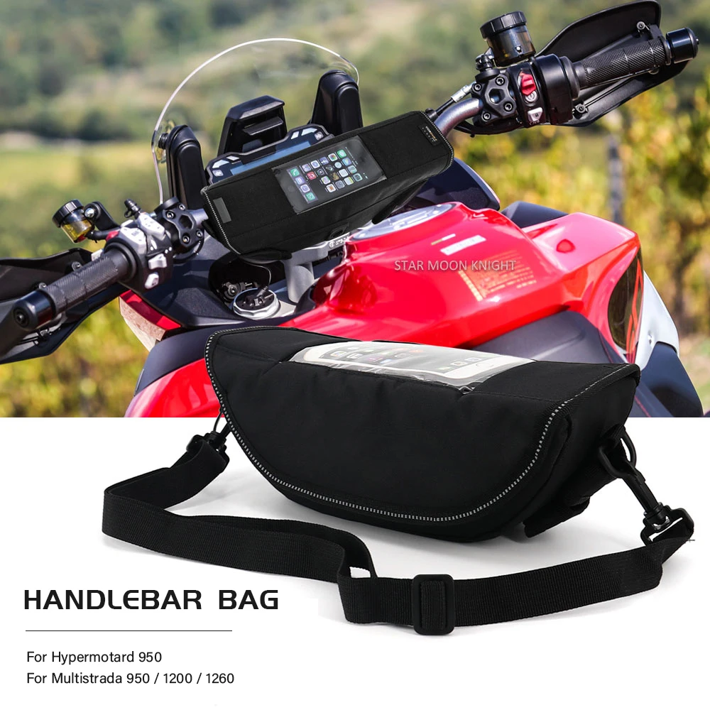 Bolsa impermeable para manillar de motocicleta, almacenamiento de herramientas de viaje para Ducati Multistrada 950 1200 1260 Hypermotard 950 Monster 797