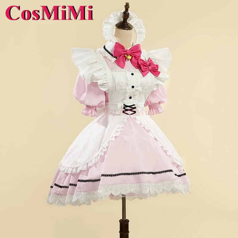 CosMiMi 애니메이션 인어 멜로디 Pichi Pichi Pitch 나나미 루시아 코스프레 의상 달콤한 메이드 복장 카니발 역할 놀이 의류 S-XL