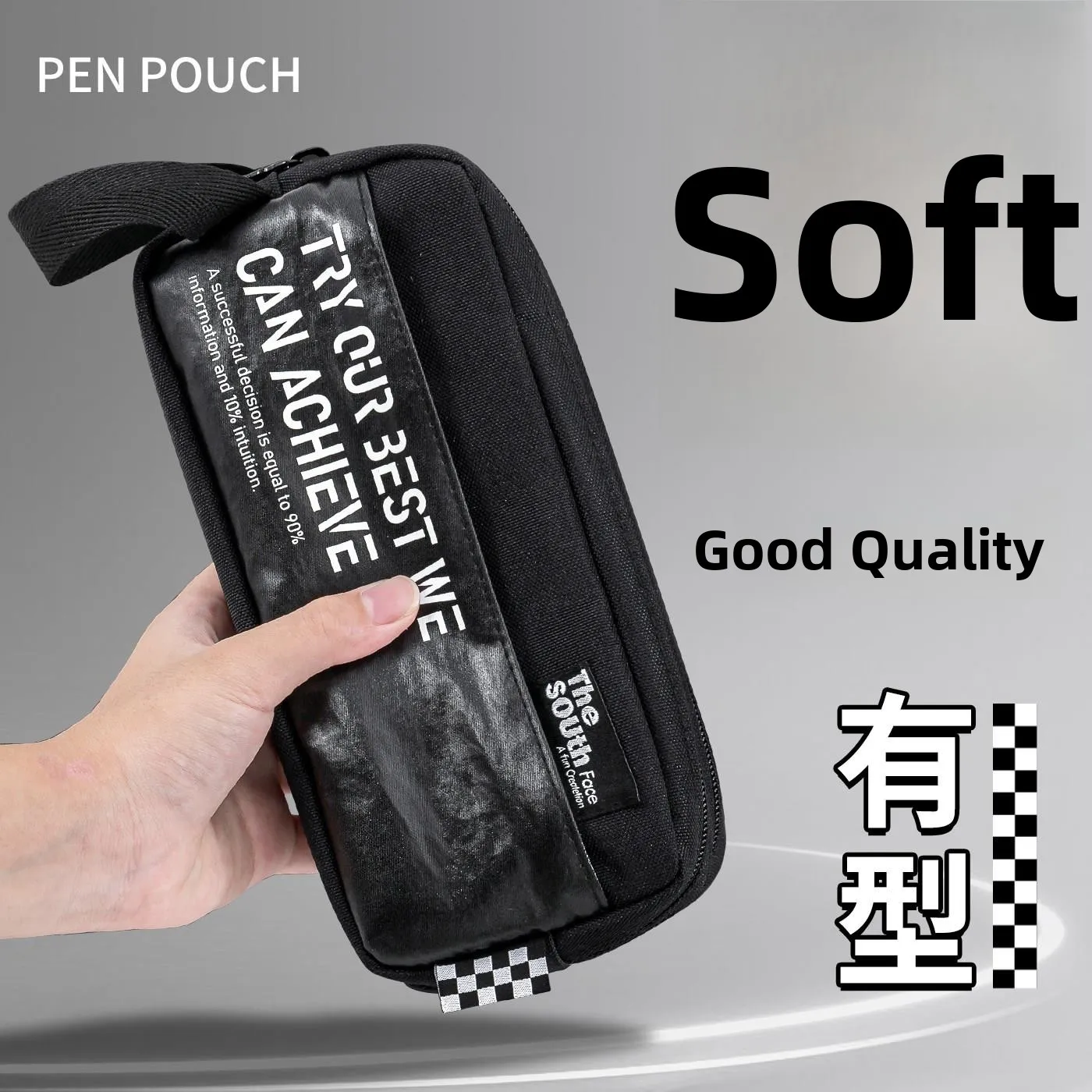 Large Capacity Canvas Pencil Case for Boys Multi-Layer Waterproof Dirt-Resistant Cool And Stylish Stationery Bag for School Use