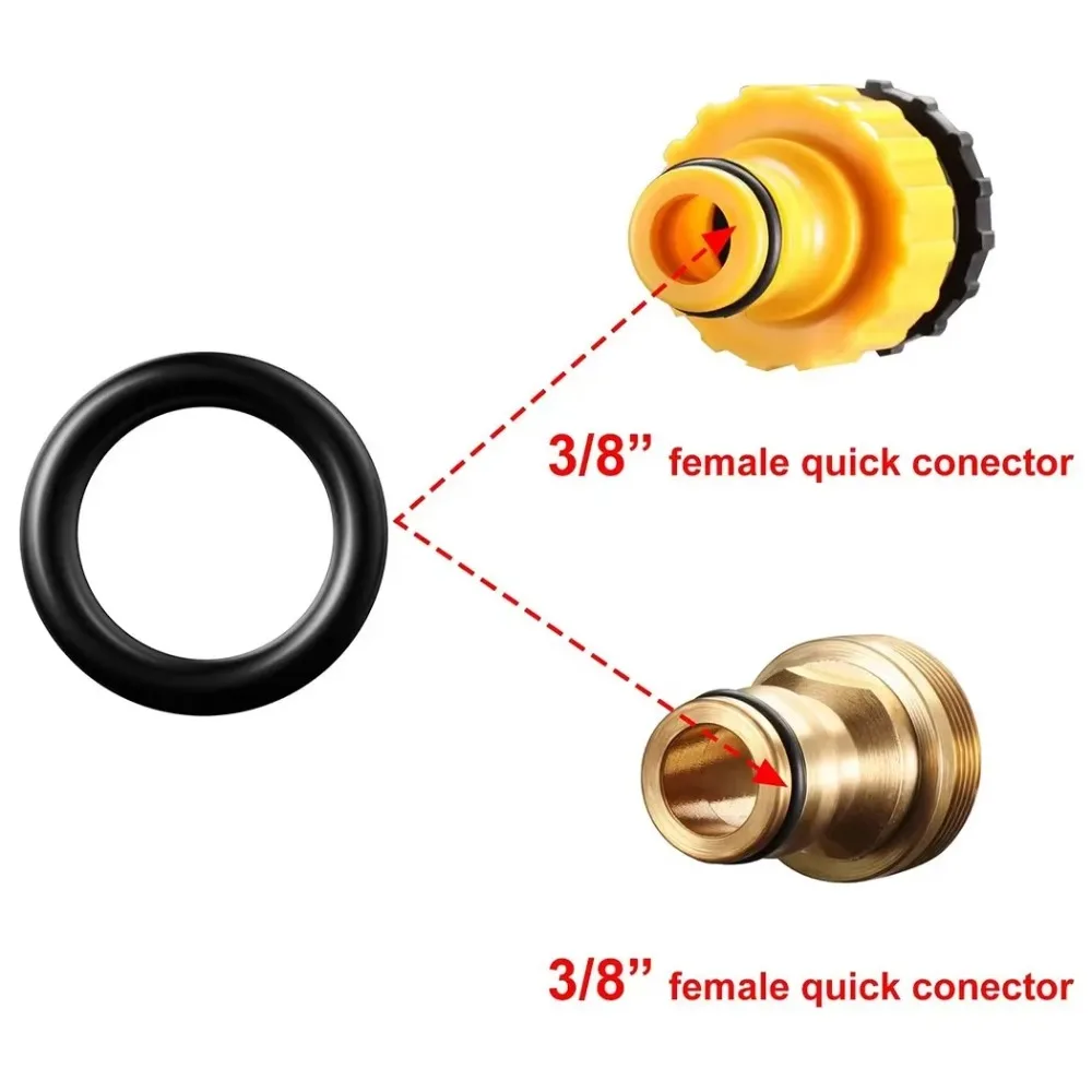 40Pcs/Set High Pressure O Ring Set Quick Disconnect Durable Washer Seal 1/4 M22 3/8 Rubber Washer Cleaner O-Ring
