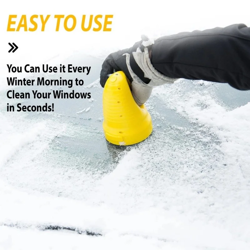 Portable Snow Remover Rotating Disc USB Rechargeable Electric Handheld De-Ice Tool Electric Ice Scrapers For Car Wind Shield