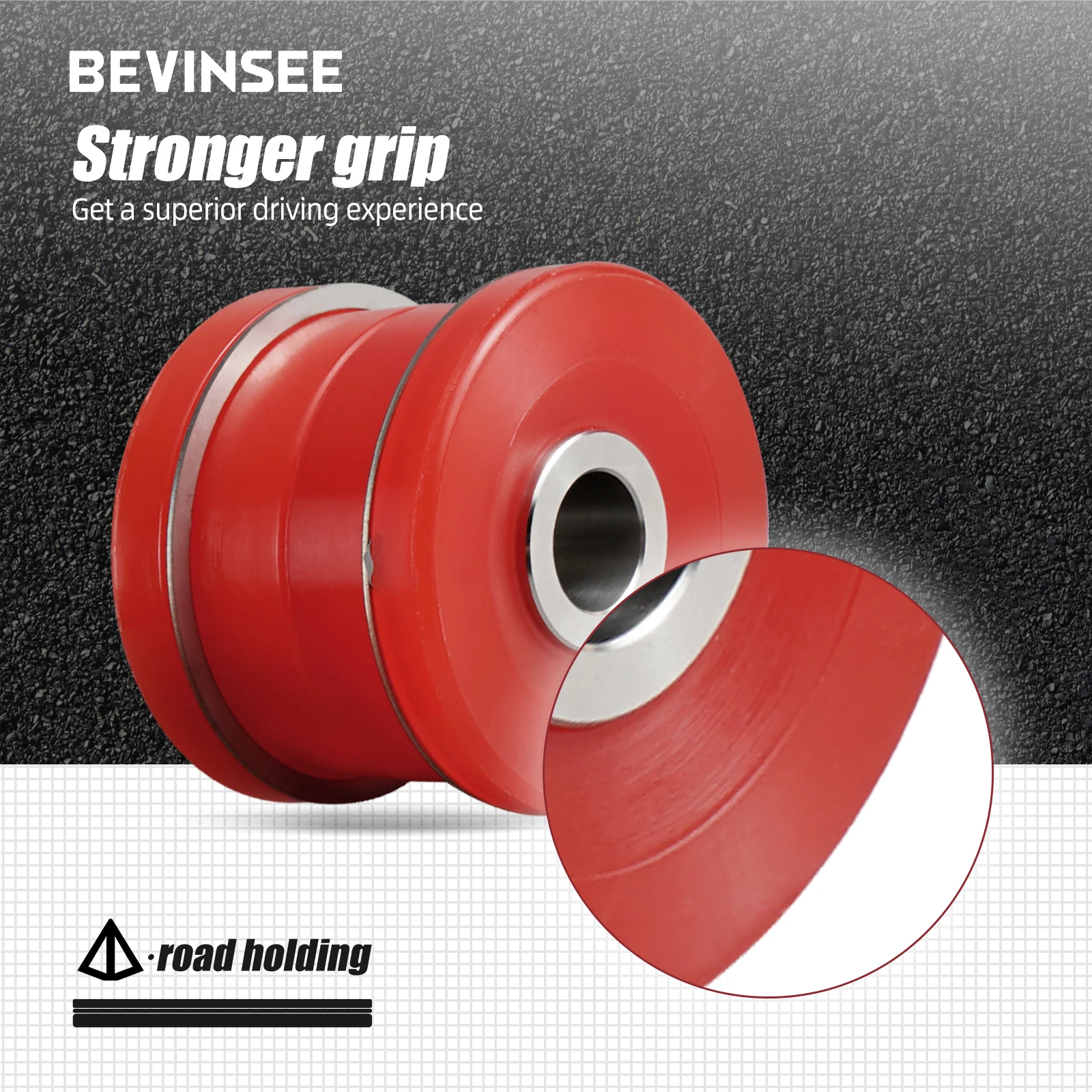 BEVINSEE Rear Sub Frame Bushings Poly for BMW E46 1999-2005 for BMW X3 E83 2004-2010 Replaces 33316770781 33316770783