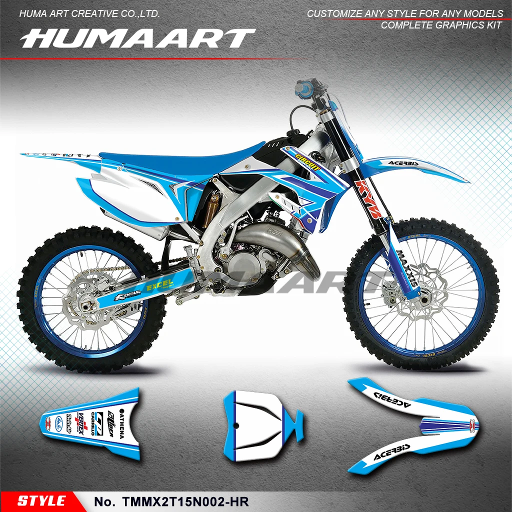 HUMAART Racing Graphics Stickers Complete Decal Kit for TM Raing MX 2T 125 144 250 450 2015 2016 2017 2018 2019 2020 2021,Rebuid