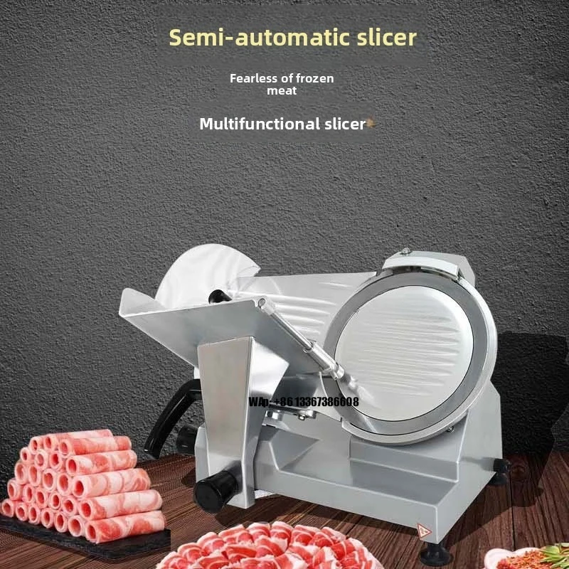 肉切断機スライサー商業冷凍半自動電気産業レストラン機器 220V 調整可能な厚さ