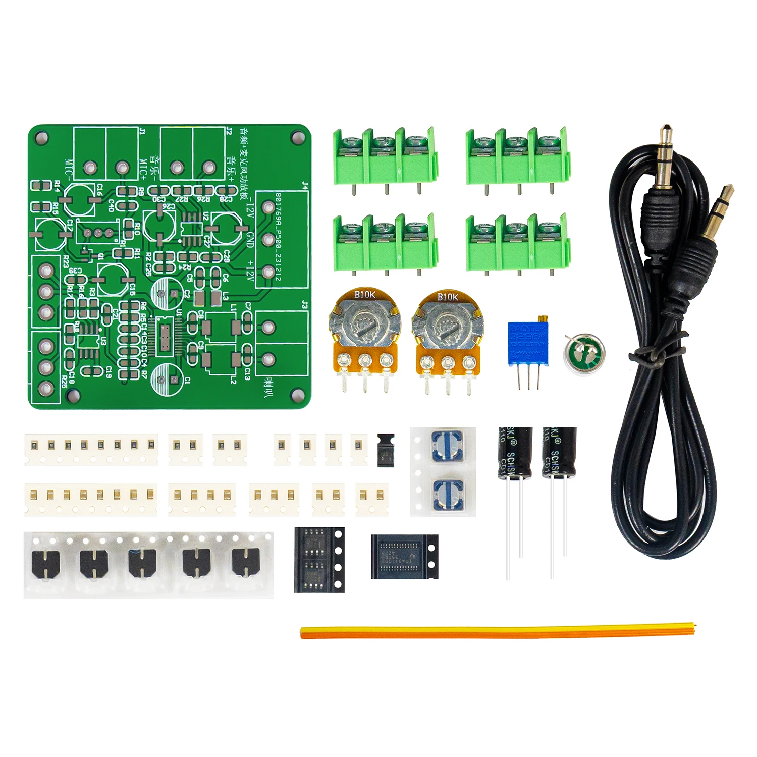 Audio Microphone Amplifier Board Kit NE5532 Preamplifier Electronic DIY Soldering Assembly Training Circuit