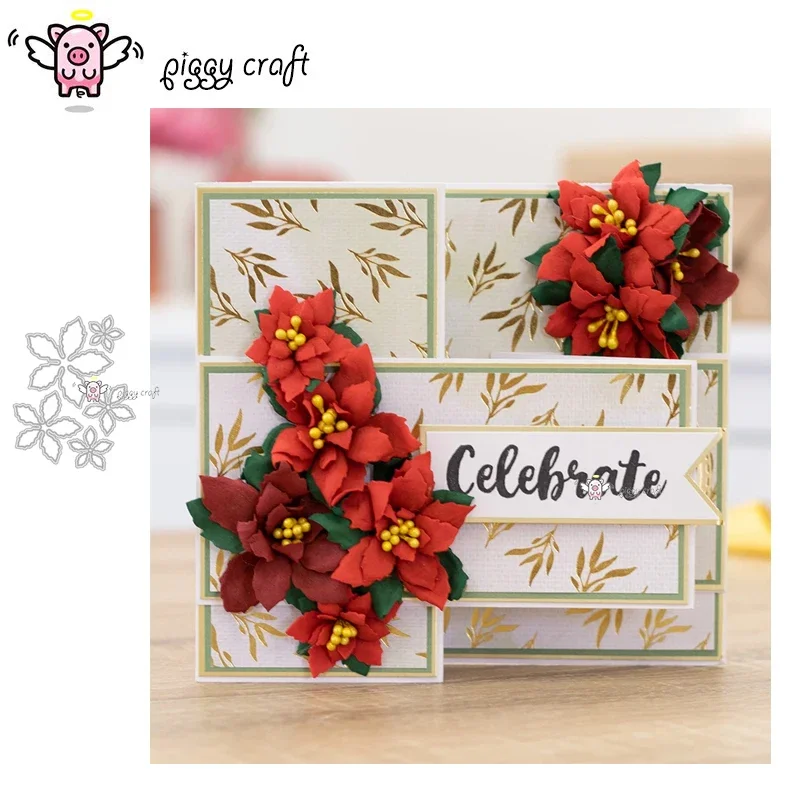 

1 шт. металлическая вырубная форма для творчества в стиле Пигги, вырубной штамп для декора цветами, форма для скрапбукинга, трафарет для вырезания, нож для вырубки, штампы-трафареты