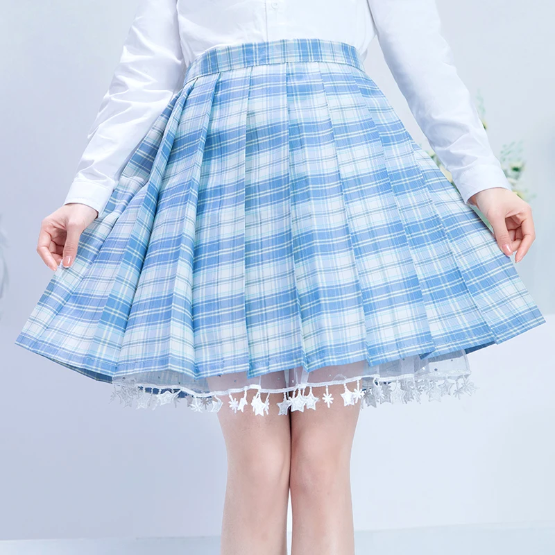 Gonna di sicurezza JK in maglia bianca per Seifuku scuola giapponese Kawaii donna pizzo stelle zucca Bloomers pantaloncini sottili estivi ragazza Lolita