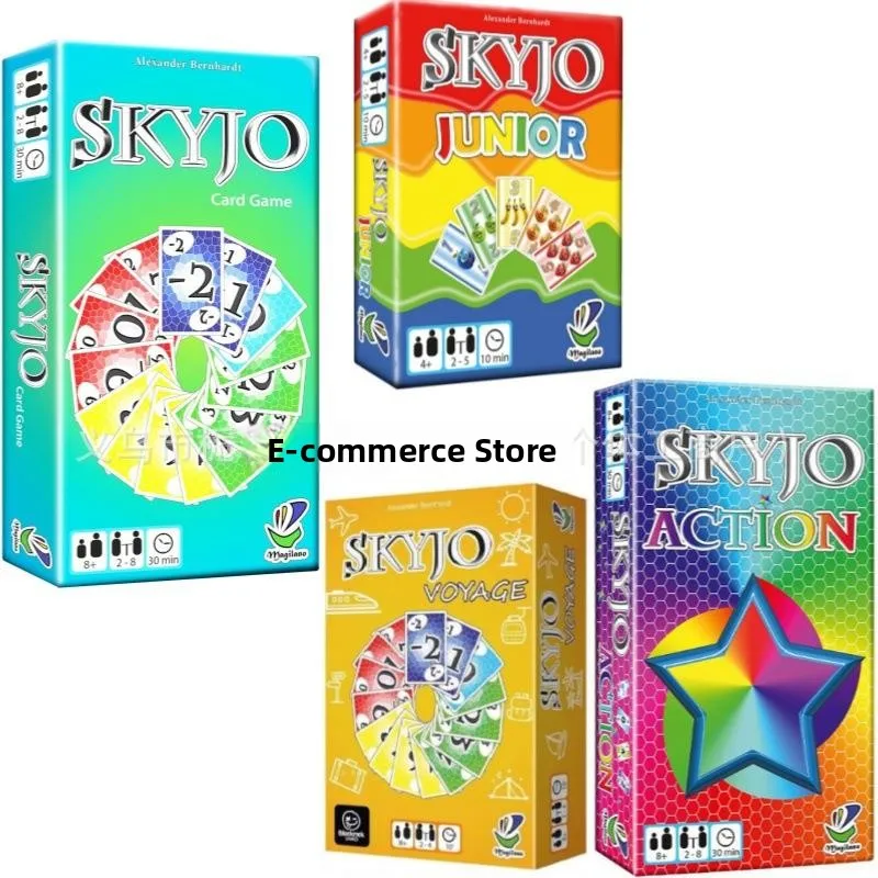 Skyjo Action English Version Tabletop Game for Family Gatherings Cross-Border Card Game Fun And Exciting Card Playing