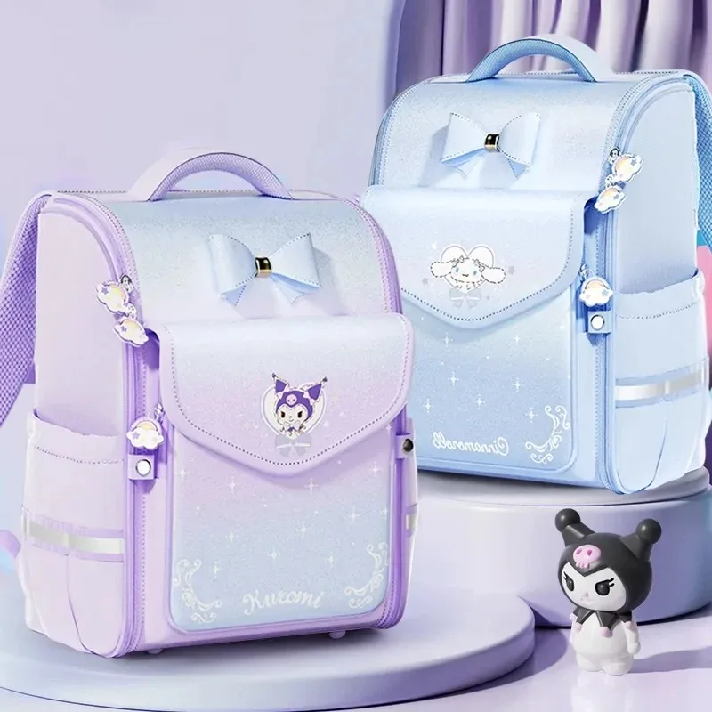 Sanrioed Anime Kuromi My Melody Cinnamoroll Large Capacity Backpack Cute Children Schoolbag Cartoon Student Shoulder Bag Gift