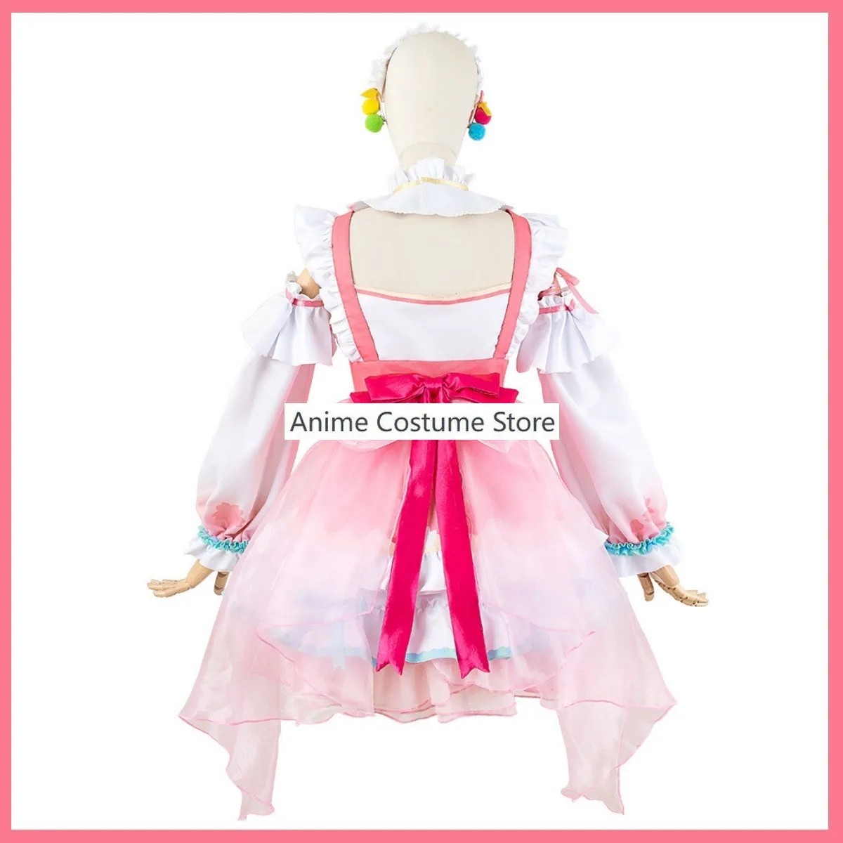 Nijisanji Virtuele Youtuber Sakura Miko Cosplay Kostuum Pruik Roze Lolita Jurk Schoenen Vrouw Sexy Kawaii Halloween Carnaval Pak