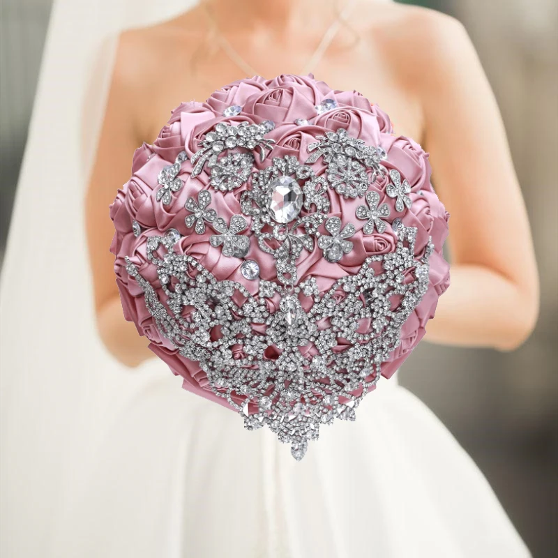 Blush Pink Bride and Bridesmaid  Bridal wedding Bouquet