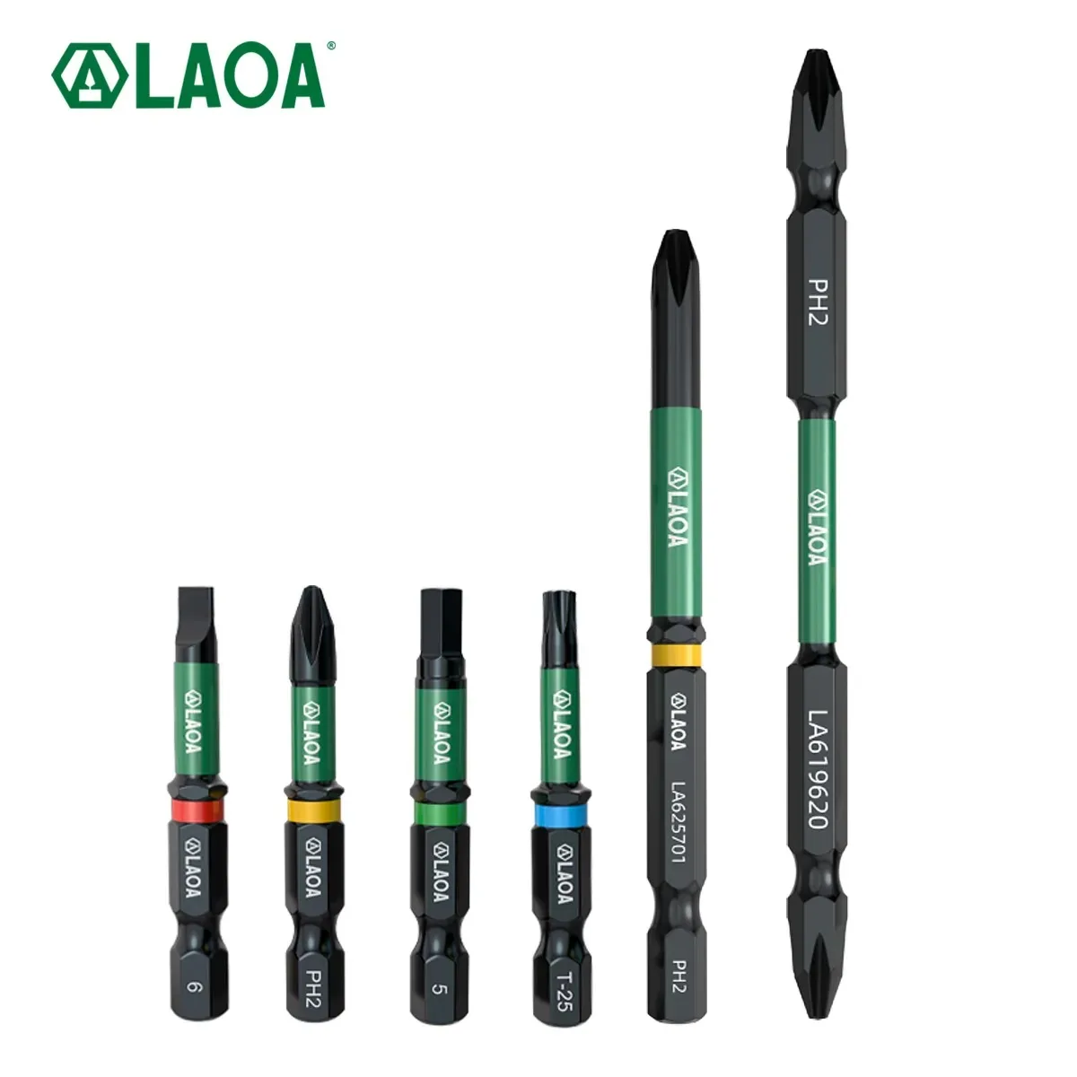 LAOA X9 Alloy Steel Magnetic Anti-Slip Impact Phillips & Slotted Torx Star Hex Allen Screwdriver Bit Power Driver Bit