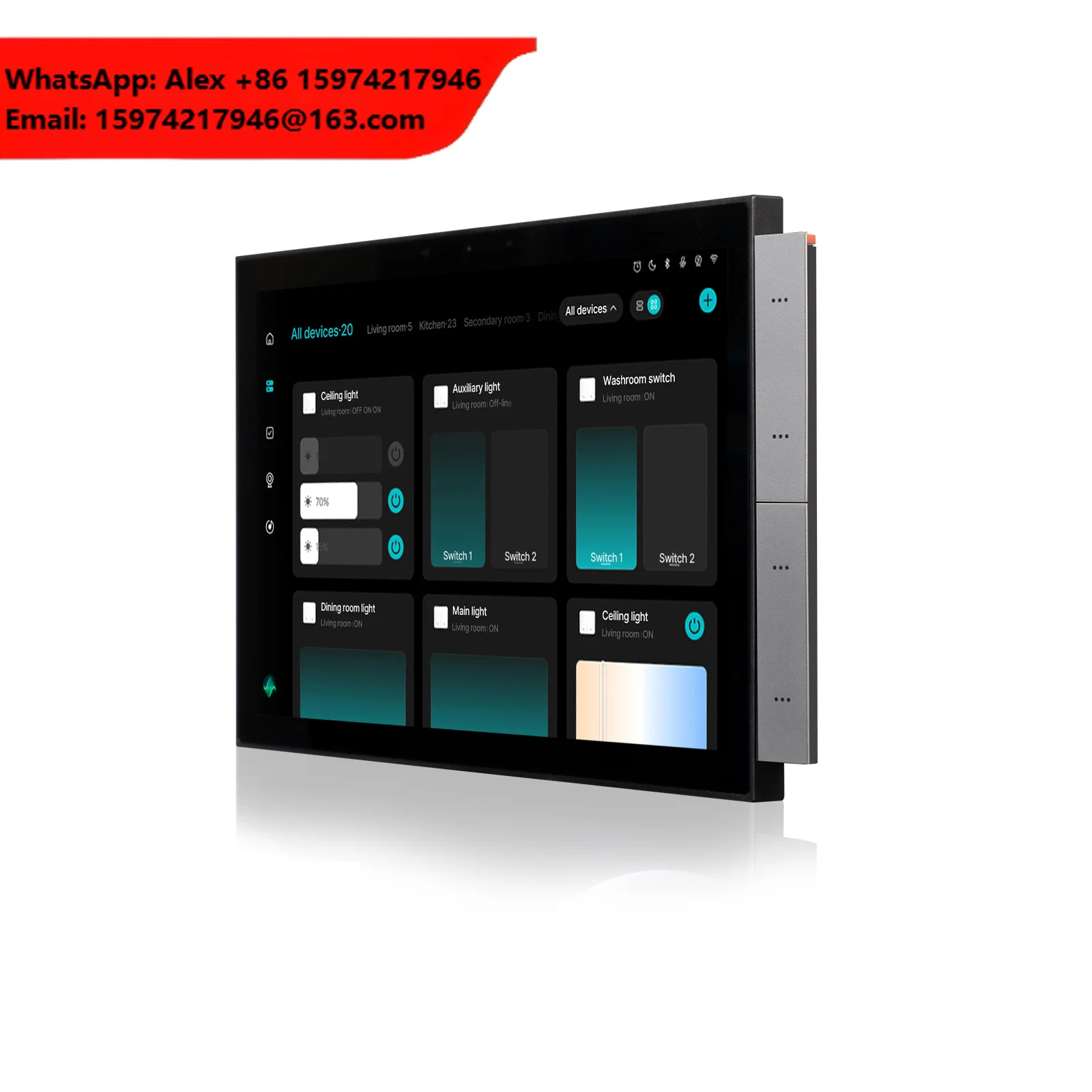 Tuya Smart Home Control Panel Max 10.1 Inch Screen With Bluetooth Zigbee Gateway Built-in Building Intercom Compatible