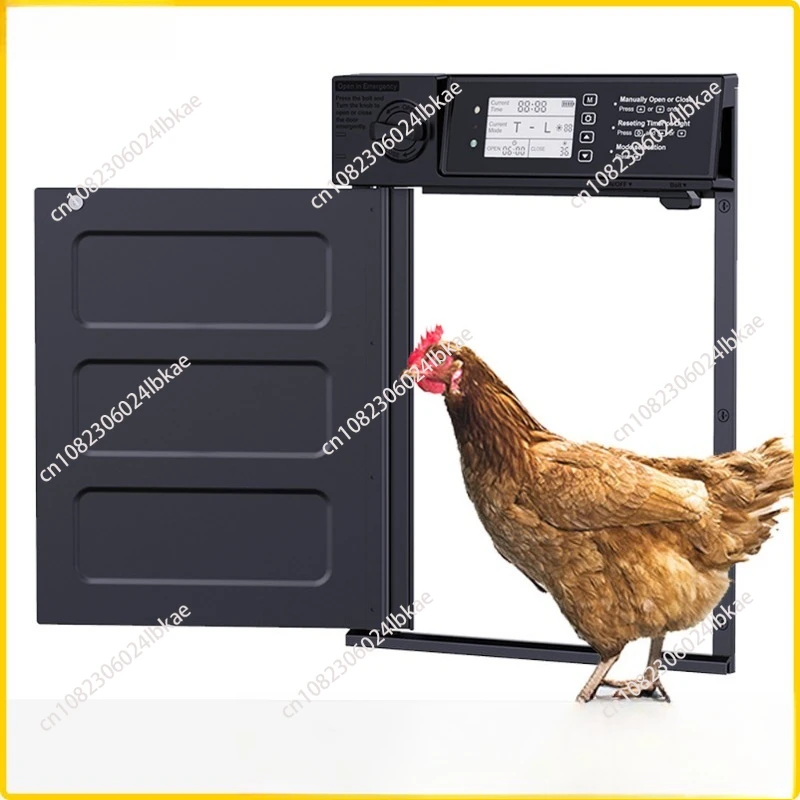 

Automatic timing chicken raluminum alloy pet door light-sensitive solar chicken coop door induction chicken coop door