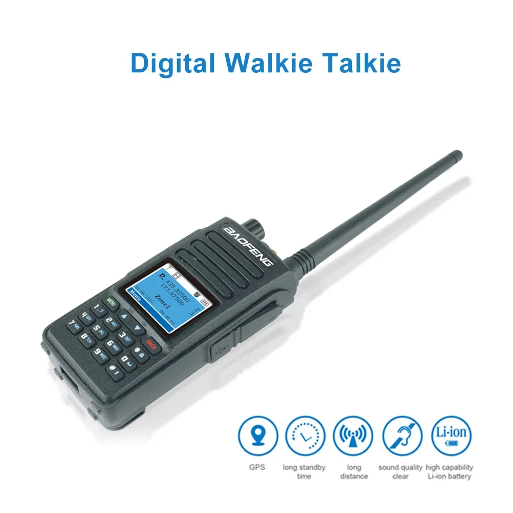 Baofeng DM-1702 5W Digital และ Analog Two Way วิทยุ Dual Band และ Dual Mode DMR Walkie Talkie Dual Time Slot ชั้น GPS