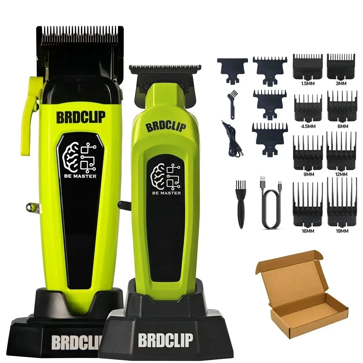 BRD 106 107 609 Professioneller elektrischer Haarschneider, Haarschneider, DLC-Klinge mit Basis, 7500 U/min, 8000 U/min, 7000 U/min, Friseurset BRDCLIP