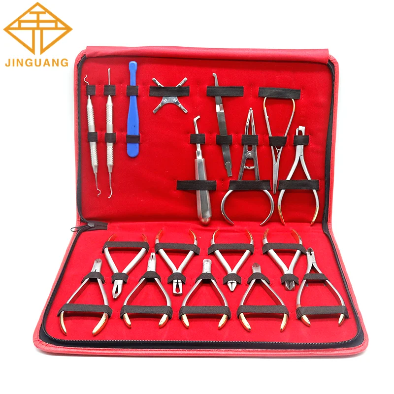 

18pcs/set Basic Dental Orthodontic Instruments Set Surgical Extraction Surgery Elevators Forceps Composite Kit