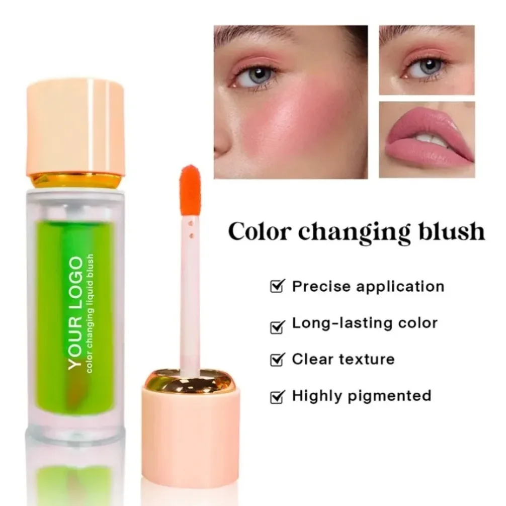 Rubor de aceite para mejillas que cambia de Color PH, hidratante vegano personalizado de marca privada, colorete de larga duración, tinte para mejillas, maquillaje al por mayor