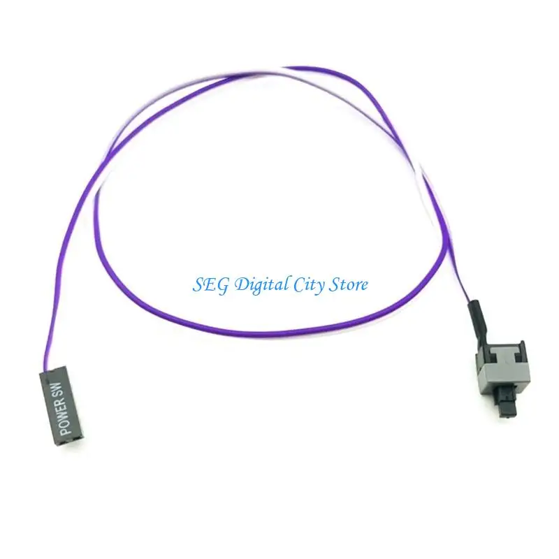 U75B 2PCS/Set Desktop Motherboard Line Atx Chassis Boot Cable Computer Power Jumper Lines 50cm/19.7in