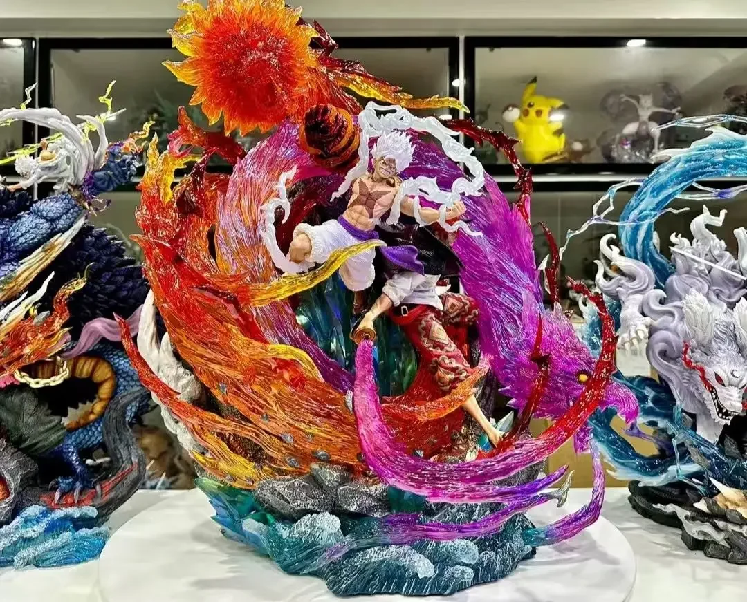 قطعة واحدة GK نموذج الشعر الأحمر والأبيض نيكا لوفي شانكس أنيمي الشكل الديكور قسط 25 سنتيمتر تمثال #5