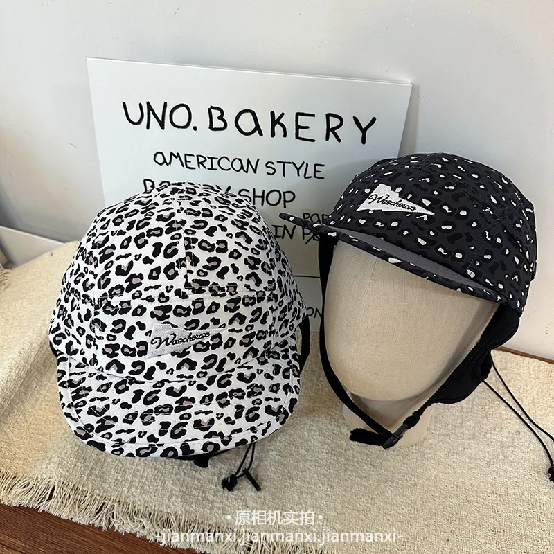 American Street Personality Leopard Print Baseball Cap Men and Women Spring and Summer Outdoor Cycling Shade Windproof Sport Hat