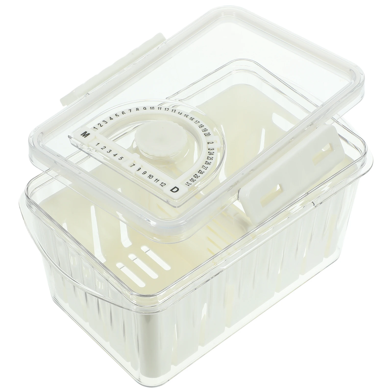 

Refrigerator Storage Box Draining Fresh Keeping Kitchen Organizer Bin Food Container Multi-Function Space Saving Design