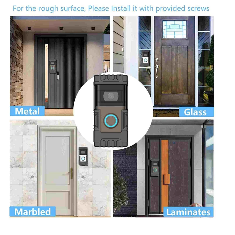 Suporte de porta de campainha de vídeo anti-roubo para campainha de vídeo de anel 1/2/3/3 plus/4/2020 liberação/2023 campainha montagem ajustável