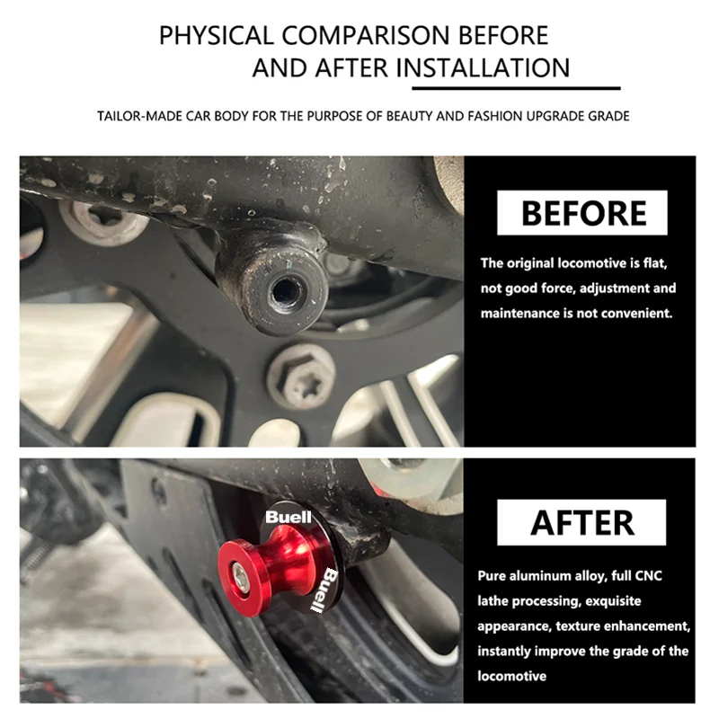 بكرات ذراع التمرير للدراجات النارية باستخدام الحاسب الآلي ، مسامير الوقوف ، بويل 1125R ، 1125CR ، XB12R ، XB12SS ، XB12Scg ، Ulysses ، XB12XT ، XB9 ،