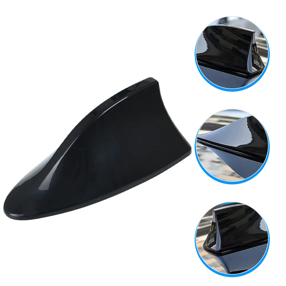 Car Shark Fin Antenna Cover Signal Automotive Exterior Accessories Black Aerial