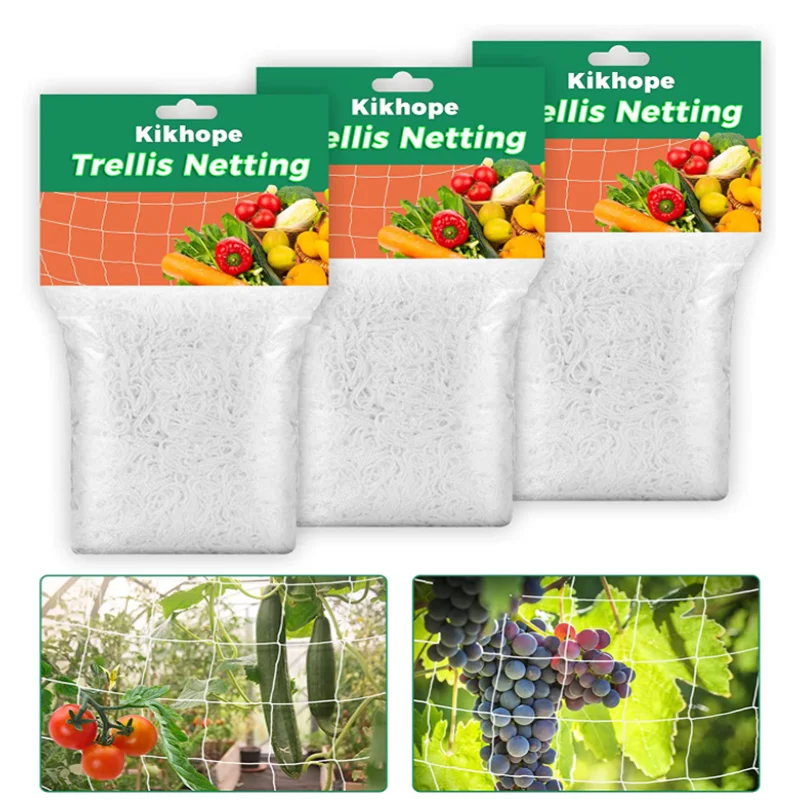 Plant Trellis Netting Heavy-Duty Polyester Home Garden Support Vine Flexible String Net Hydroponic Garden Netting Accessories