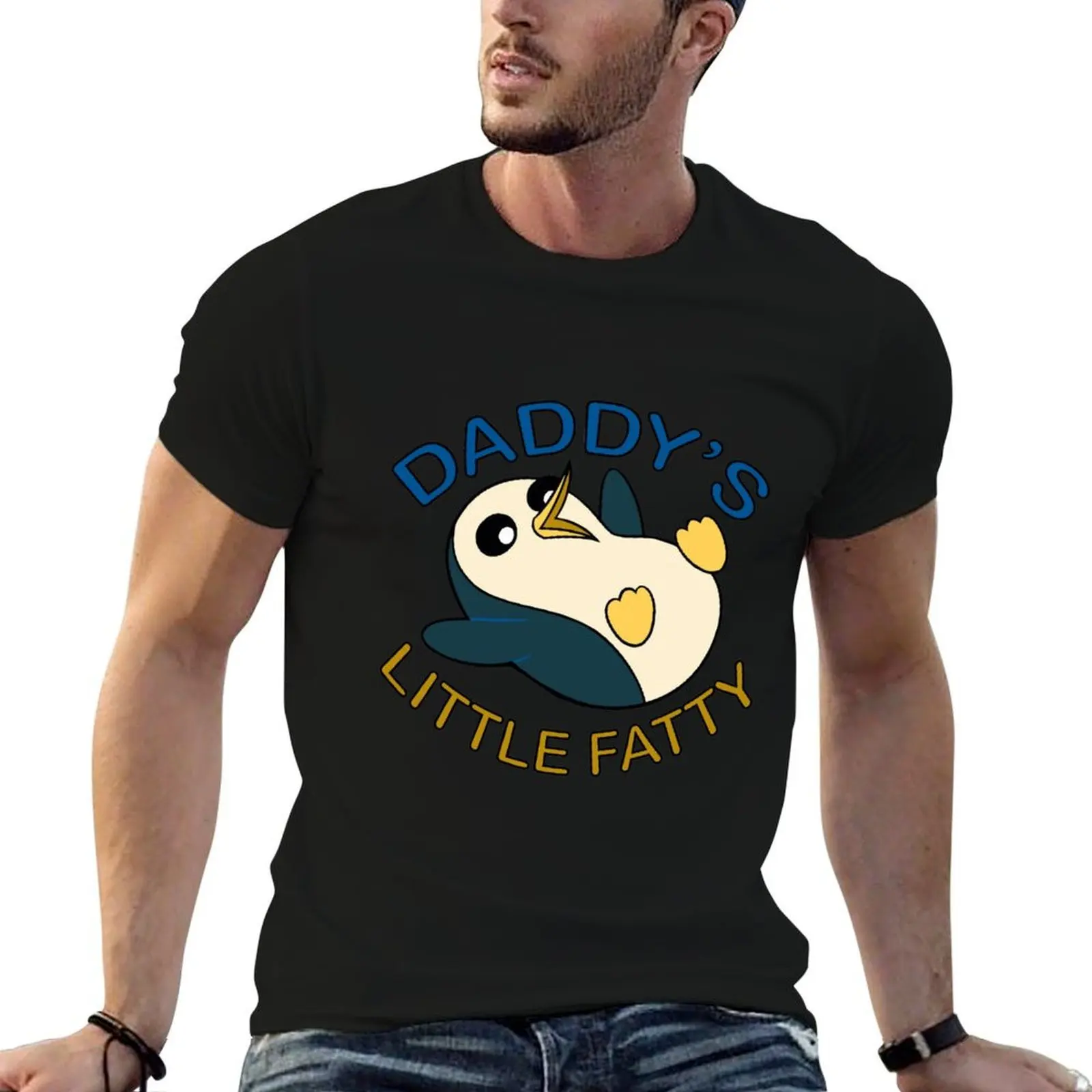 

Футболка Daddy's Little Fatty-Gunter Adventure Time, забавные футболки, мужские футболки для мужчин, хлопковая футболка