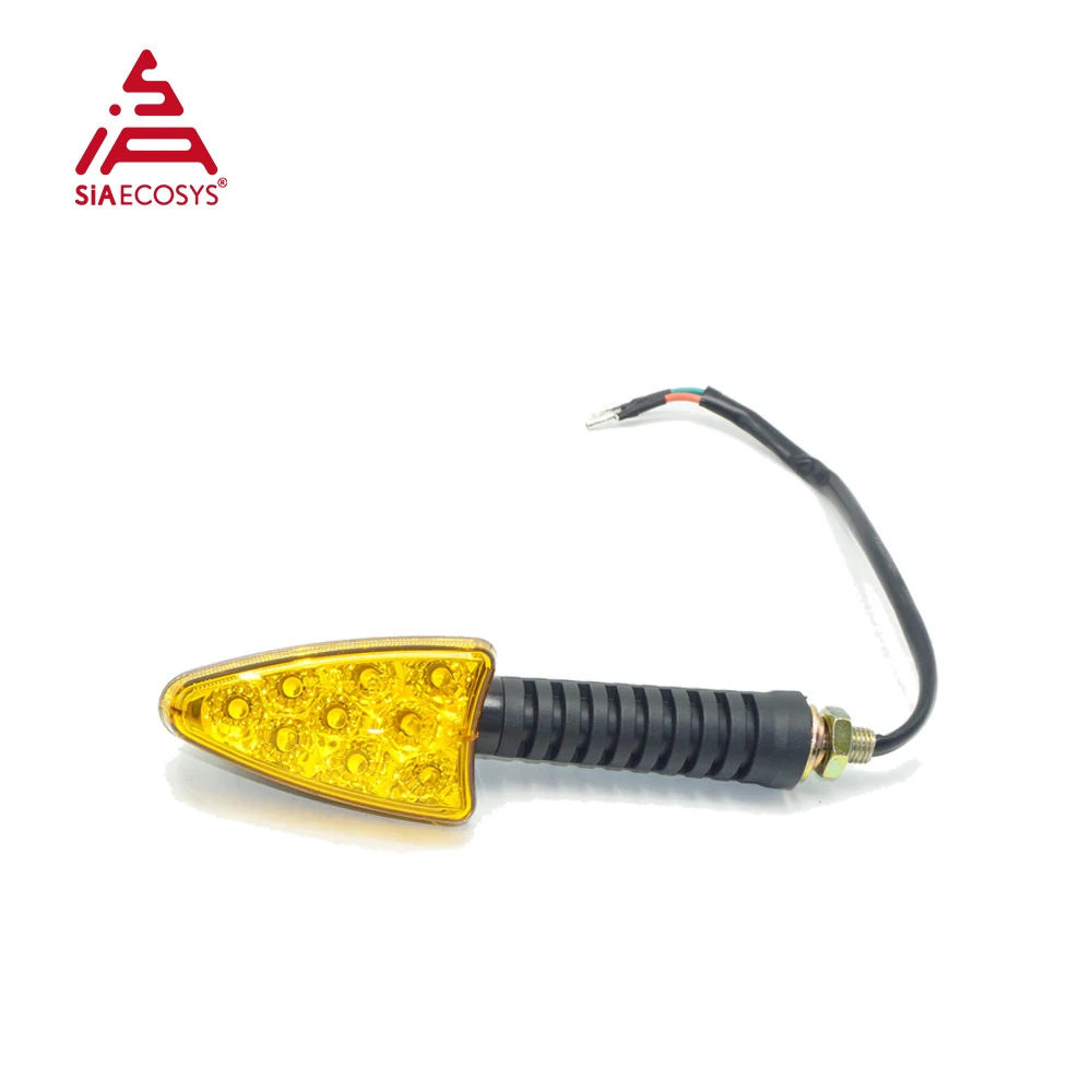 SIAECOSYS-Universal Motocicleta Turning Signal Lights, Indicador LED, Acessórios Scooter, 12V