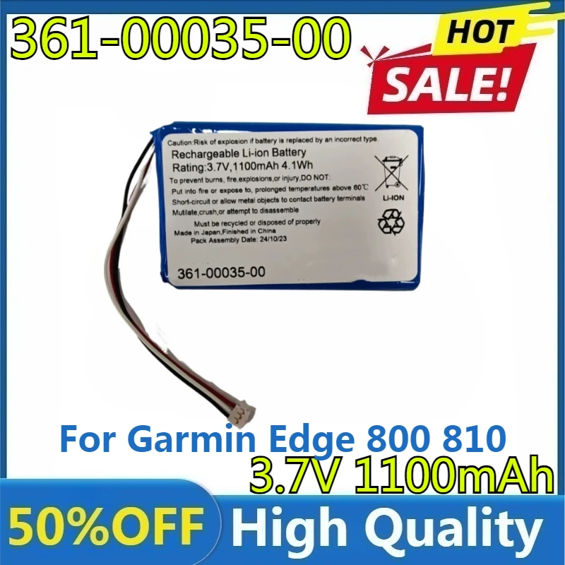 

New High Quality Replaceable 3.7V 1100mAh 361-00035-00 High Capacity Battery for Garmin Edge 800 810 / Edge 810