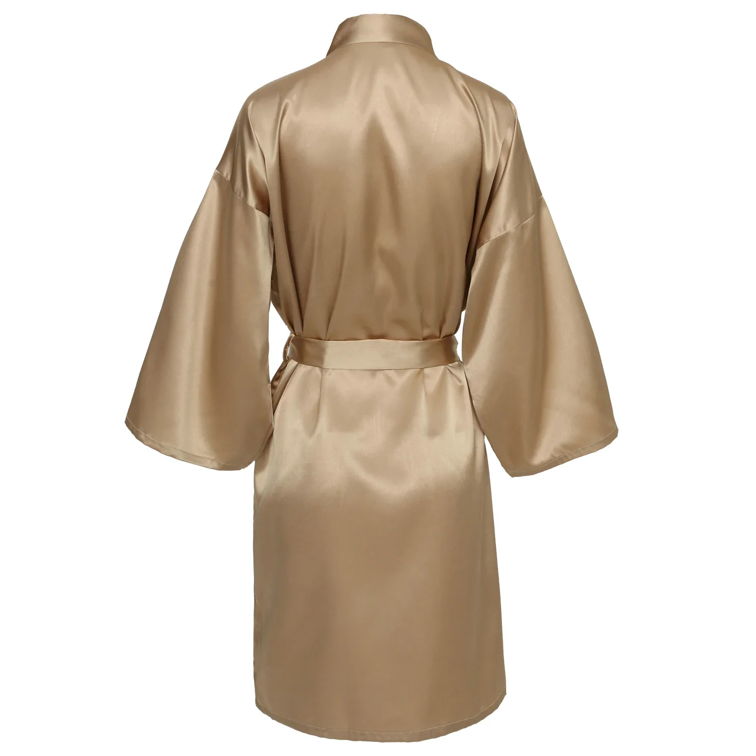 Hochzeit Party Team Braut Robe mit schwarzen Buchstaben Kimono Satin Pyjamas Brautjungfer Bademantel SP2000
