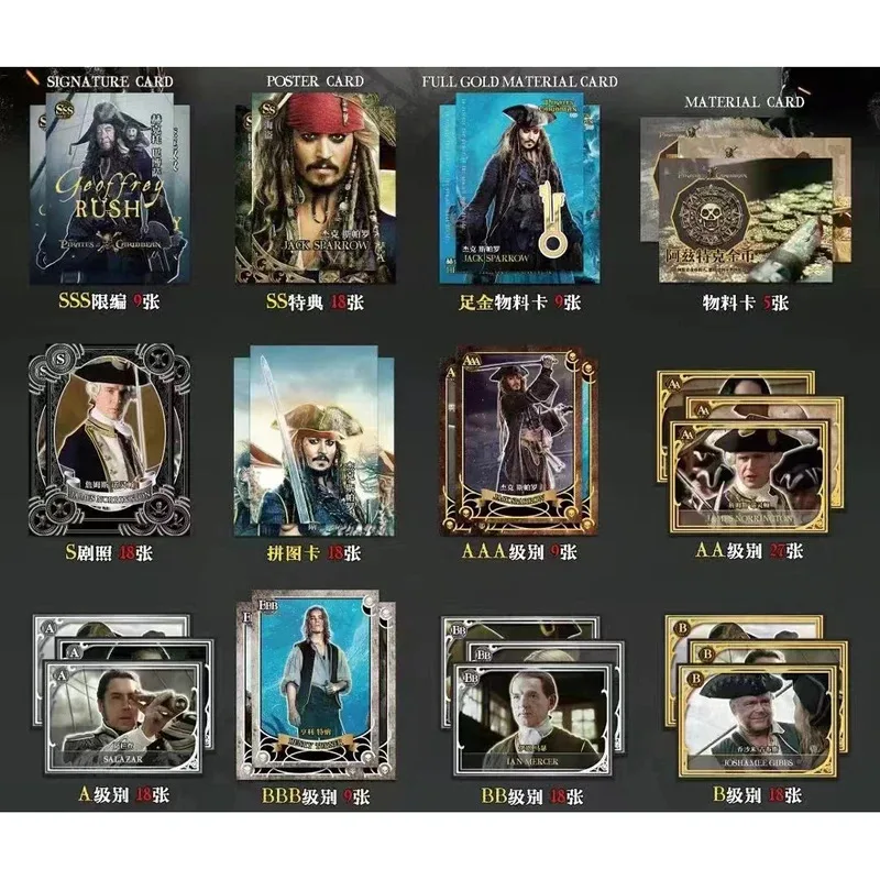 أحدث بطاقة قراصنة الكاريبي لعام 2024 بطاقة أصلية للفيلم نادر وهدايا حفلة عيد ميلاد للأطفال