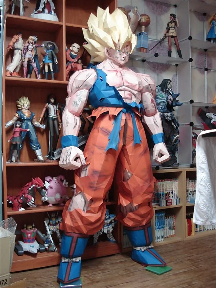 1.8m SonGoKu Paper Model Japanese Anime Figures Papercraft 3D DIY Puzzle Hand Made Toy Home Decor Room Decoration Art Sculpture