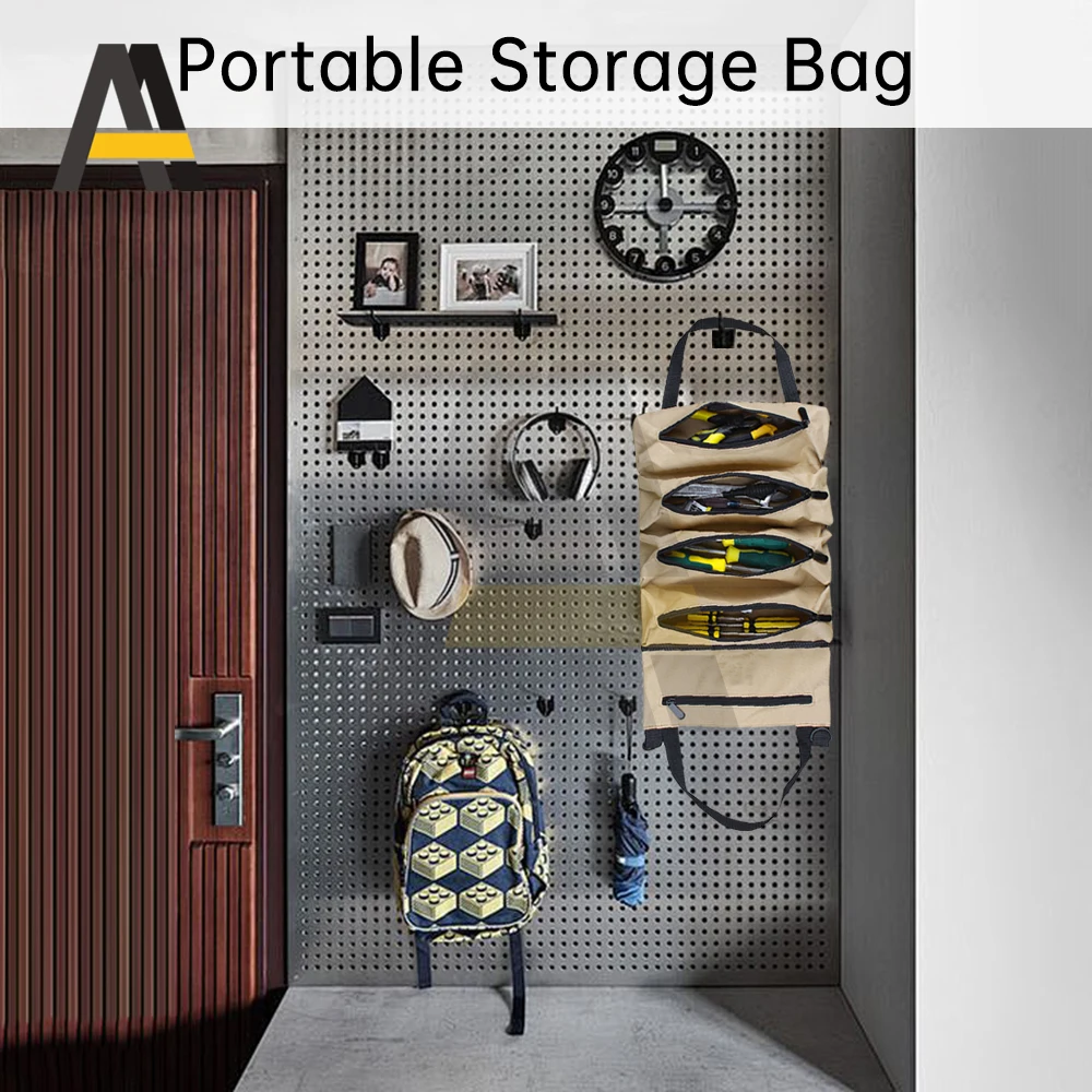 New Canvas Portable Home Portable Storage Bag Car Repair Tool Storage Bag Electrician Tool Bag Hardware Kit Multifunctional Bag