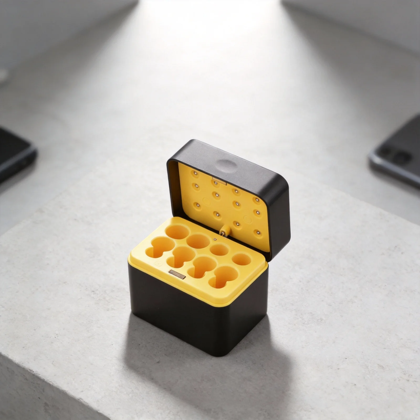 

USB C Battery Charging Case for AA AAA 1 5V Lithium Batteries Featuring Multiple Safety Protections and Storage Compartments