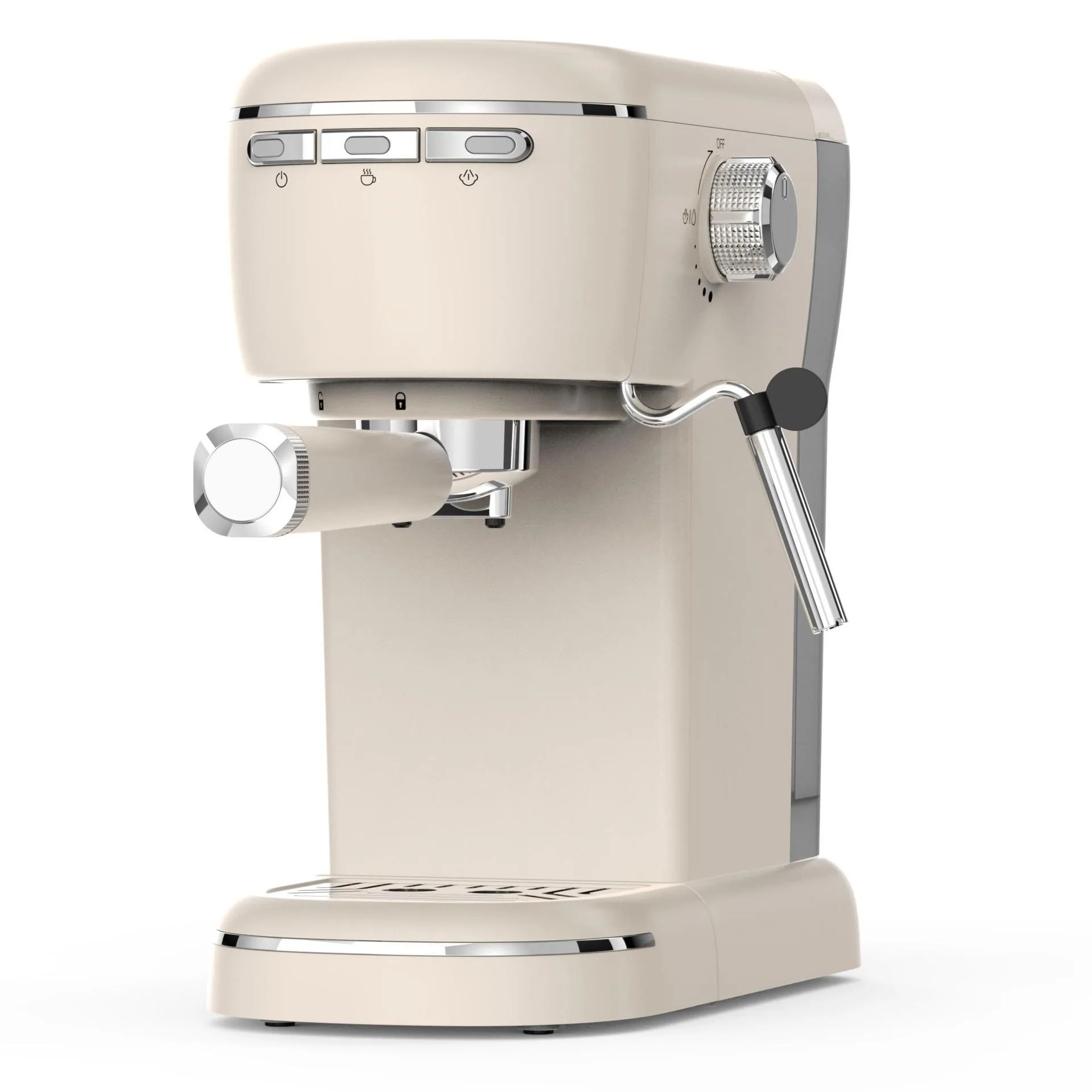 Italian Espresso coffee maker. Gourmet coffee machine at home. 15 bar pressure, capacity 1.1L, 1100W. EC685 model