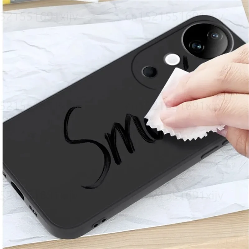 حالة سيليكون السائل للهاتف الذكي ، حالة تبو لينة ، حالة فاخرة لفيفو v40 #5