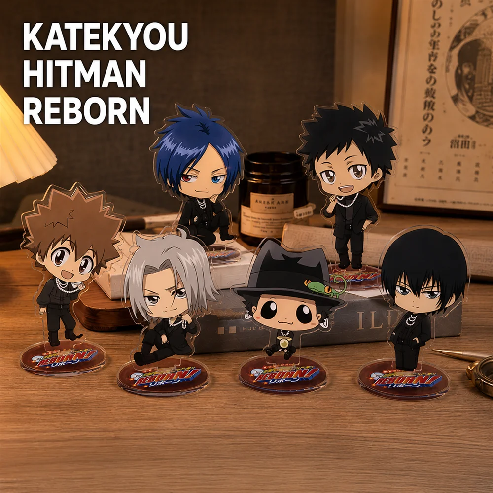 Anime Katekyou Hitman Reborn 10cm Acrylic Stand Tabletop Decorations Accessories Decor Gifts Exquisite Products Elegant Keychain