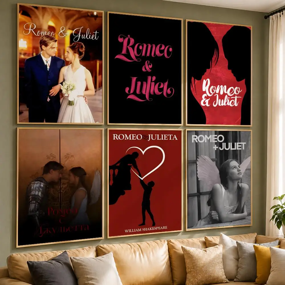 Classic Drama R-Romeo and JulietS Poster Vintage Retro Anime Poster Stickers Peel and Stick Wall Art Home Decor