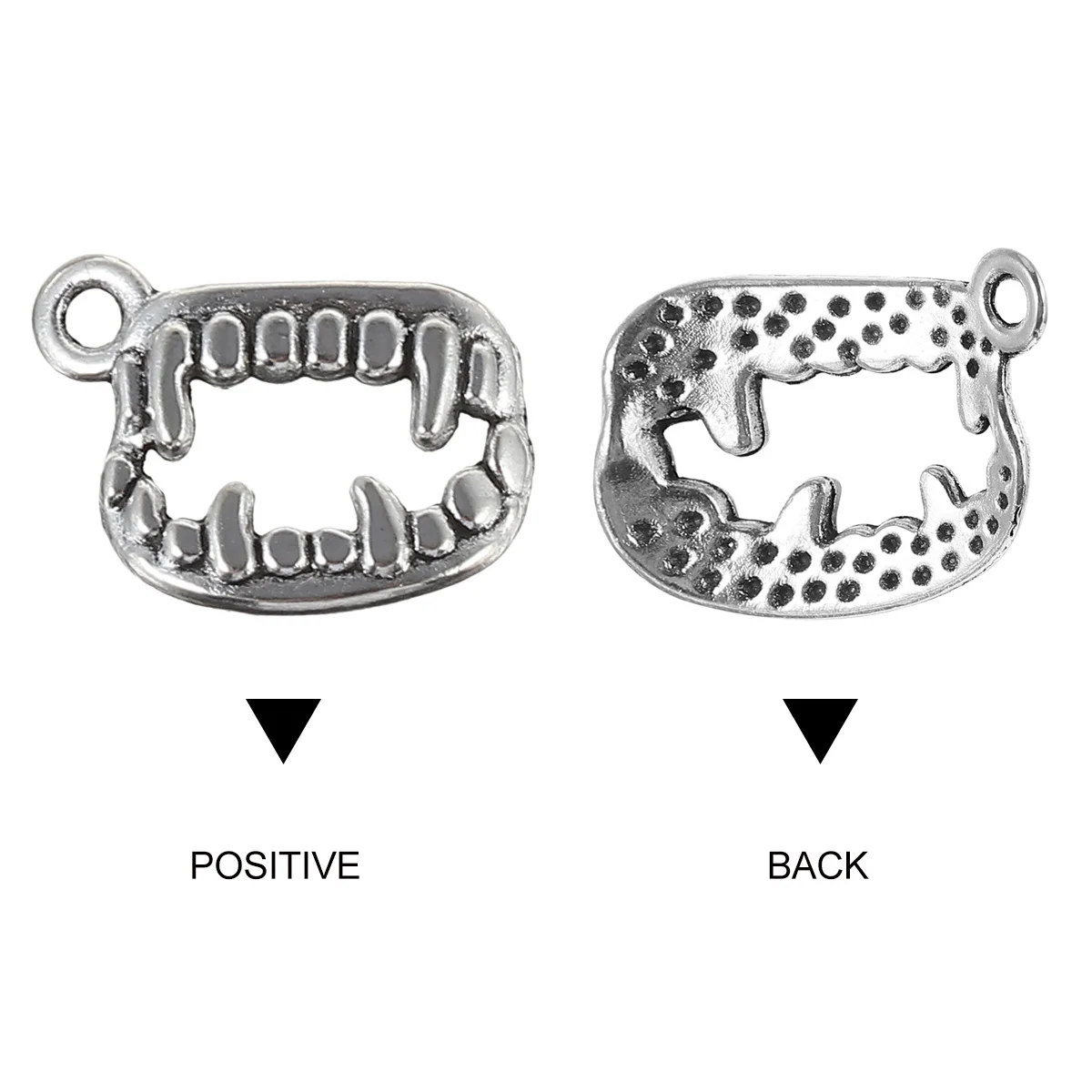 

80Pcs Zombie Teeth Pendant Charms Halloween DIY Jewelry Making Supplies for Necklace Bracelet Earrings Party Decoration