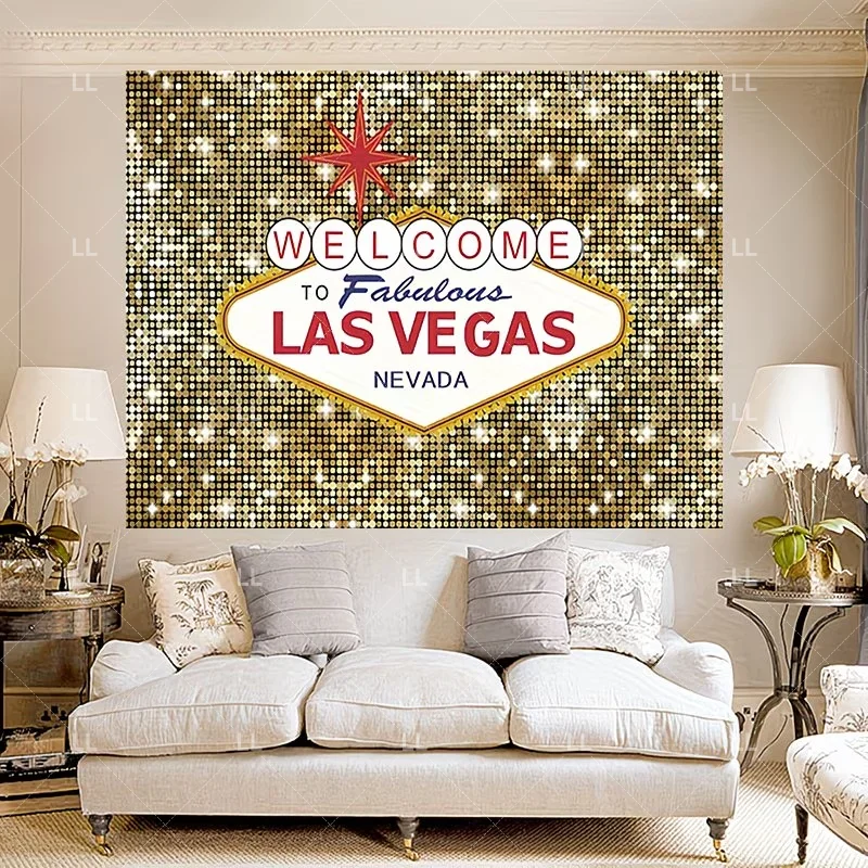 Las Vegas Casino-Eingang Hintergrund-Dekoration, Städtische Nachtszenen, Glänzender Hintergrund, Geburtstagsparty-Zubehör, Fotostudio-Requisiten – Detail 2
